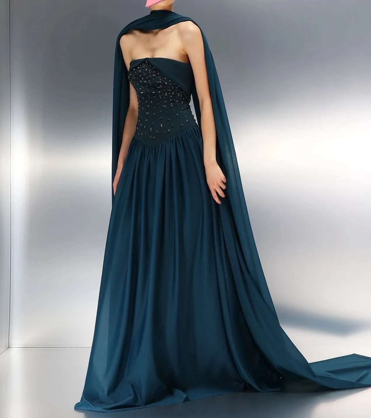 2025 Elegant Navy Blue Formal Evening Dress With Warp Strapless Beading Chiffon Prom Party Gown Celebrity Robe De Soiree Vestido
2025 Elegant Navy Blue Formal Evening Dress With Warp Strapless Beading Chiffon Prom Party Gown Celebrity Robe De Soiree Vestido