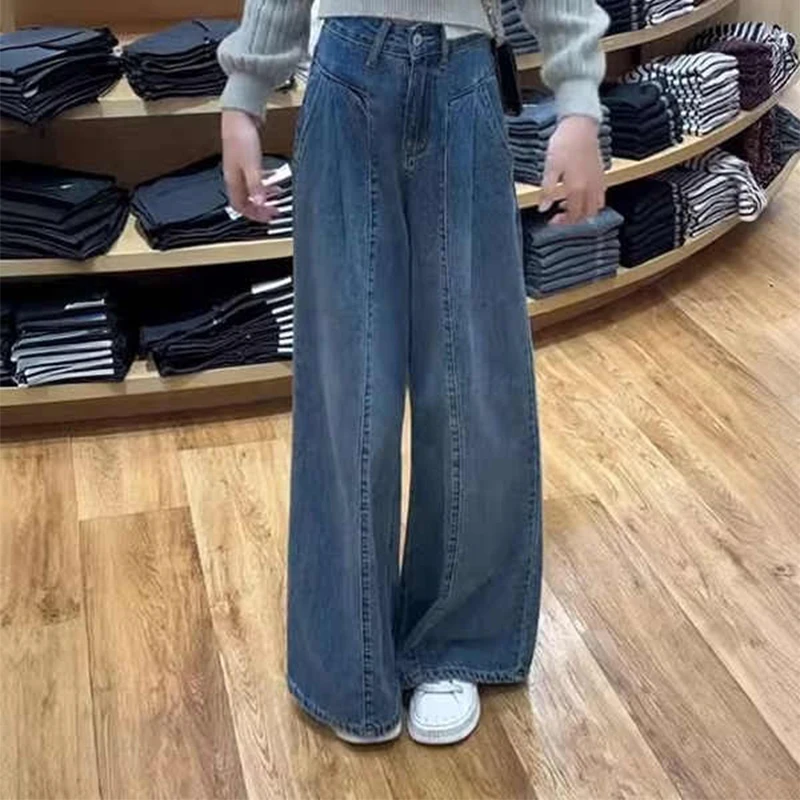 Fashionable Trousers For Women Female Vintage Loose Jeans 2025 Spring and Autumn Casual High Waist Wide Leg Flare Long Jeans
Fashionable Trousers For Women Female Vintage Loose Jeans 2025 Spring and Autumn Casual High Waist Wide Leg Flare Long Jeans