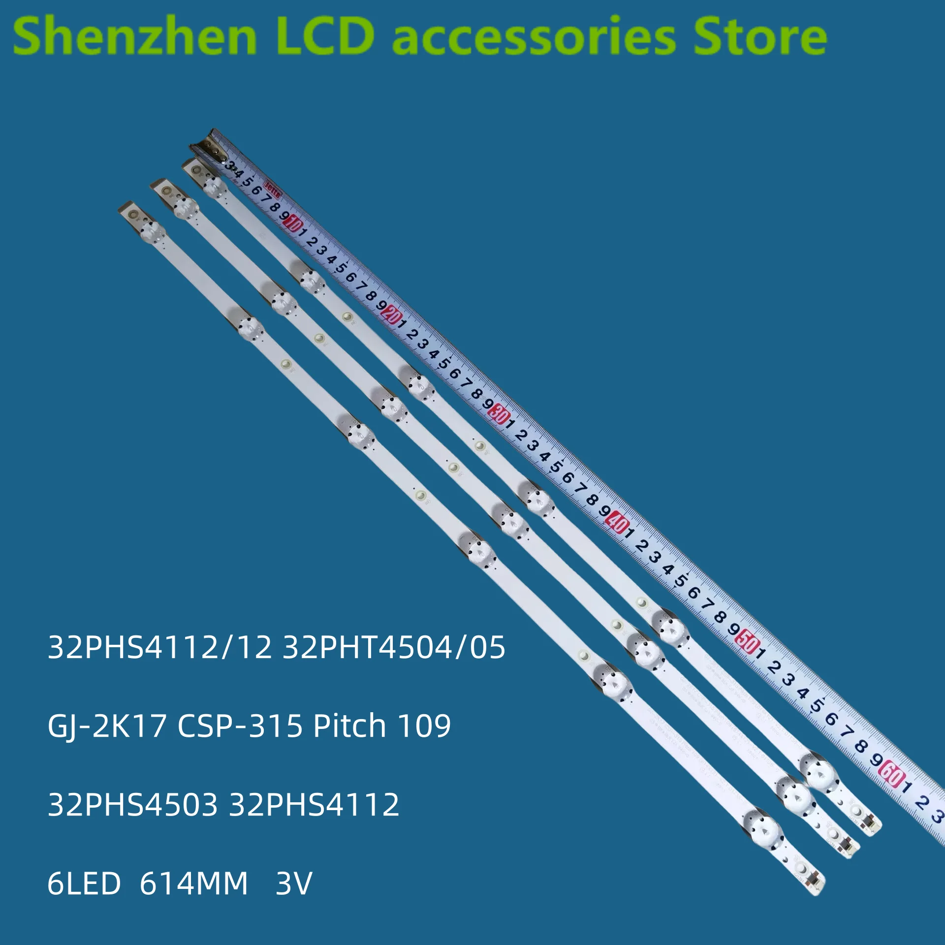 LCD TV backlight strip FOR 32PHS4112/12 32PHT4504/05 GJ-2K17 CSP-315 Pitch 109 32PHS4503 32PHS4112 6LED 614MM 3V
LCD TV backlight strip FOR 32PHS4112/12 32PHT4504/05 GJ-2K17 CSP-315 Pitch 109 32PHS4503 32PHS4112 6LED 614MM 3V