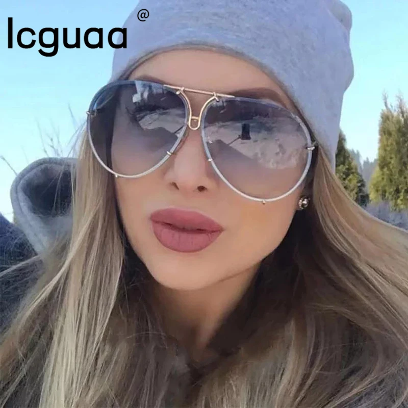 2022 New Fashion Pilot Sunglasses Women Oversized Luxury Sun Glasses Female Cool Mirror Vintage Lady Gradient Ladies Sunglasses
2022 New Fashion Pilot Sunglasses Women Oversized Luxury Sun Glasses Female Cool Mirror Vintage Lady Gradient Ladies Sunglasses