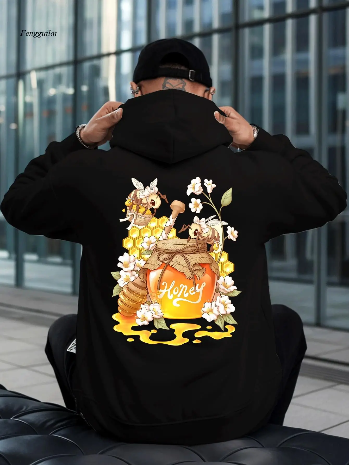 Толстовка с капюшоном — Ярко-желтая толстовка с капюшоном с пчелой на спине, сотовой и цветочной графикой — пуловер из мягкой теплой ткани для уличной одежды
Толстовка с капюшоном — Ярко-желтая толстовка с капюшоном с пчелой на спине, сотовой и цветочной графикой — пуловер из мягкой теплой ткани для уличной одежды