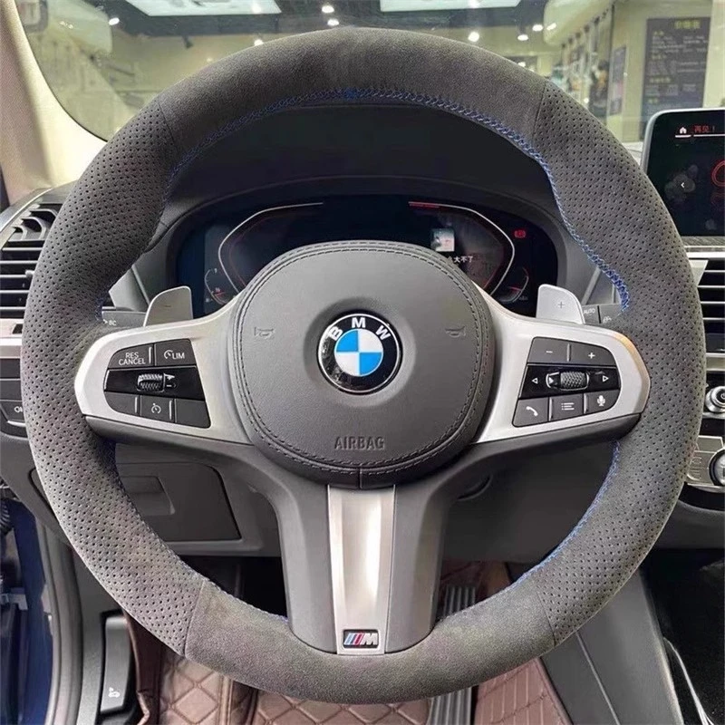 Hand-stitched blue line suede anti-slip Car Steering Wheel Cover For BMW M Sport G32 G20 G21 G16 X3 G01 X4 G02 Auto Parts
Hand-stitched blue line suede anti-slip Car Steering Wheel Cover For BMW M Sport G32 G20 G21 G16 X3 G01 X4 G02 Auto Parts