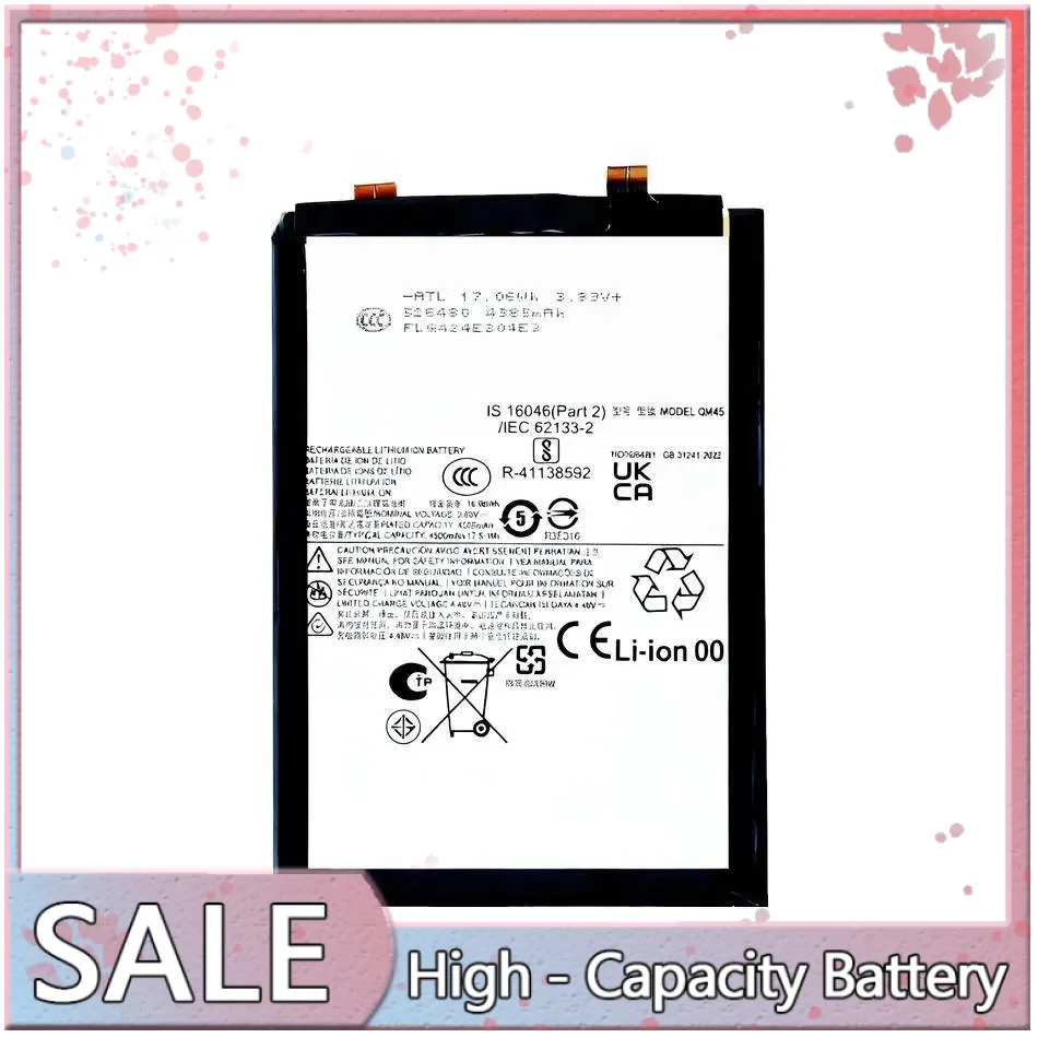 4500Mah Mobile Phone Battery For Motorola Moto Edge 50 Pro XT2403 QM45 Reliable Power Supply
4500Mah Mobile Phone Battery For Motorola Moto Edge 50 Pro XT2403 QM45 Reliable Power Supply