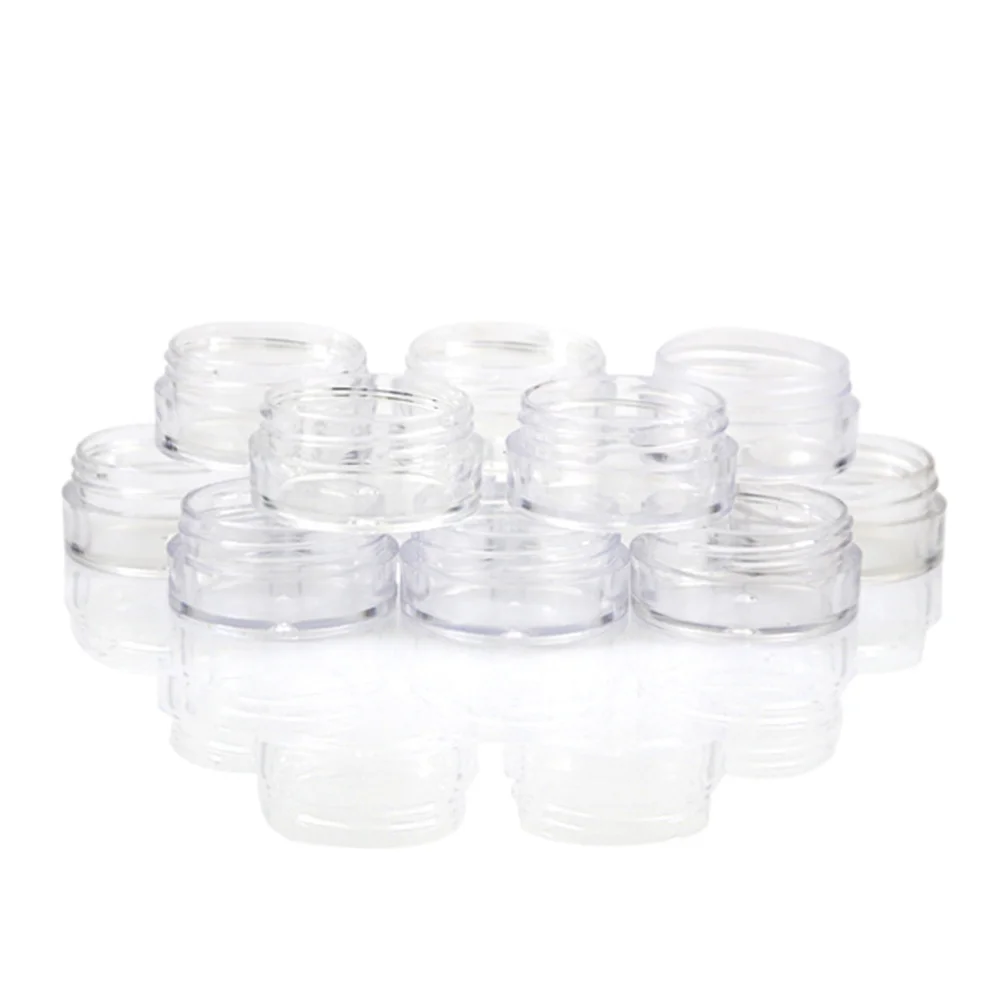 50Pcs Container Plastic Mini Jars Black Lid Leakproof Portable Makeup Storage Travel Lip Balms Cream Eye Shadow 
50Pcs Container Plastic Mini Jars Black Lid Leakproof Portable Makeup Storage Travel Lip Balms Cream Eye Shadow
