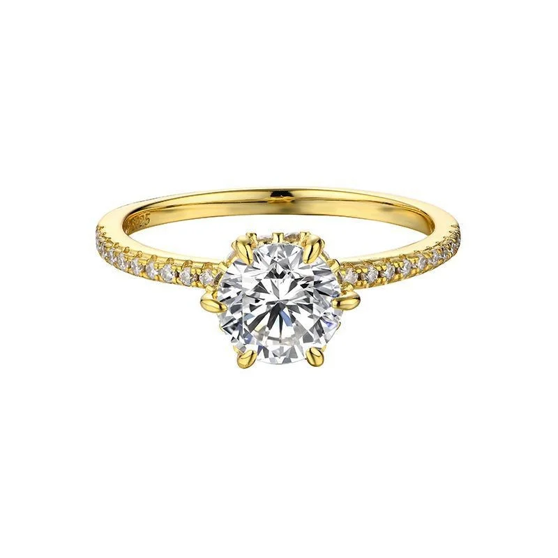 YUESHANG Lefei Fashion Luxury Trendy Classic Moissanite Paw 6 Golden 1CT Wedding Rings Charm Women 925 Silver Party Jewelry Gift
YUESHANG Lefei Fashion Luxury Trendy Classic Moissanite Paw 6 Golden 1CT Wedding Rings Charm Women 925 Silver Party Jewelry Gift