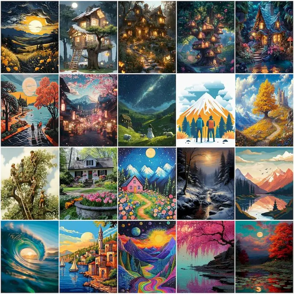 GATYZTORY Painting By Number Novelties For Adults Landscape Picture Paint Watercolor Gifts Decorative Paintings Acrylic Paints
GATYZTORY Painting By Number Novelties For Adults Landscape Picture Paint Watercolor Gifts Decorative Paintings Acrylic Paints