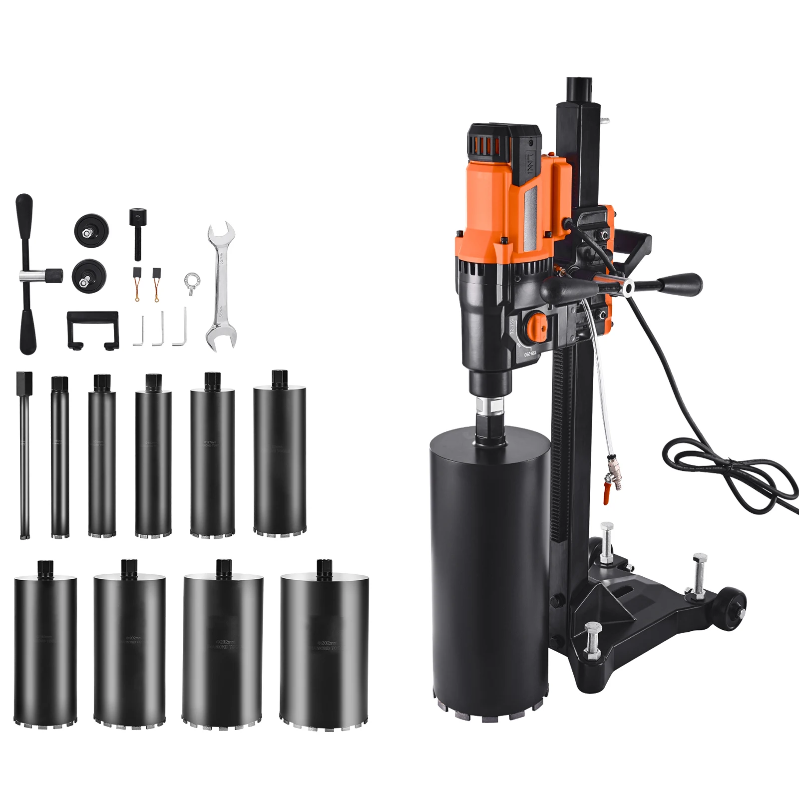 SucceBuy Diamond Core Drilling Machine Stand-Mount Dry and Wet Concrete Core Drill Rig with Bits UNC1 1/4-7 Thread for Concrete
SucceBuy Diamond Core Drilling Machine Stand-Mount Dry and Wet Concrete Core Drill Rig with Bits UNC1 1/4-7 Thread for Concrete