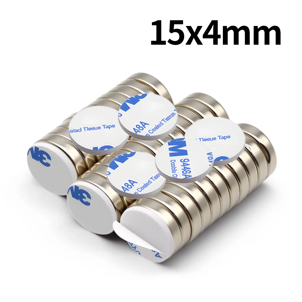 15x4mm Super Powerful Magnet Neodymium With double-sided adhesive Magnet Round NdfeB N35 Strong Refrigerator Magnets
15x4mm Super Powerful Magnet Neodymium With double-sided adhesive Magnet Round NdfeB N35 Strong Refrigerator Magnets