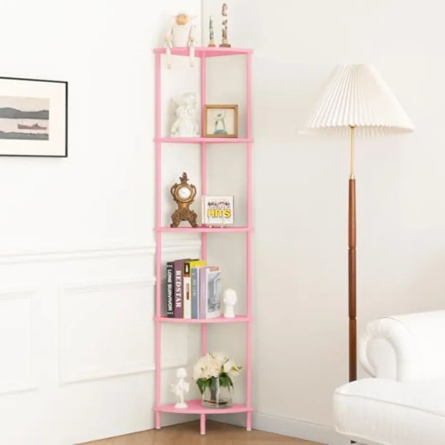 Corner Shelf Stand, 5-Tier Bookshelf, 65" Tall Shelves for Bedroom, Living Room, Narrow Display Bookcase, with Display Shelves
Corner Shelf Stand, 5-Tier Bookshelf, 65" Tall Shelves for Bedroom, Living Room, Narrow Display Bookcase, with Display Shelves