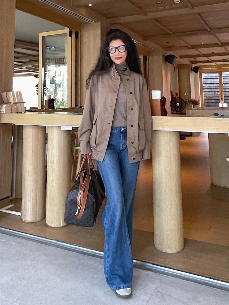 High-End Duan Duan Home Quality Elastic Loose Fit Deep Khaki Color Jacket Outerwear Women's Commute Style Long Sleeve Zipper ...
High-End Duan Duan Home Quality Elastic Loose Fit Deep Khaki Color Jacket Outerwear Women's Commute Style Long Sleeve Zipper ...