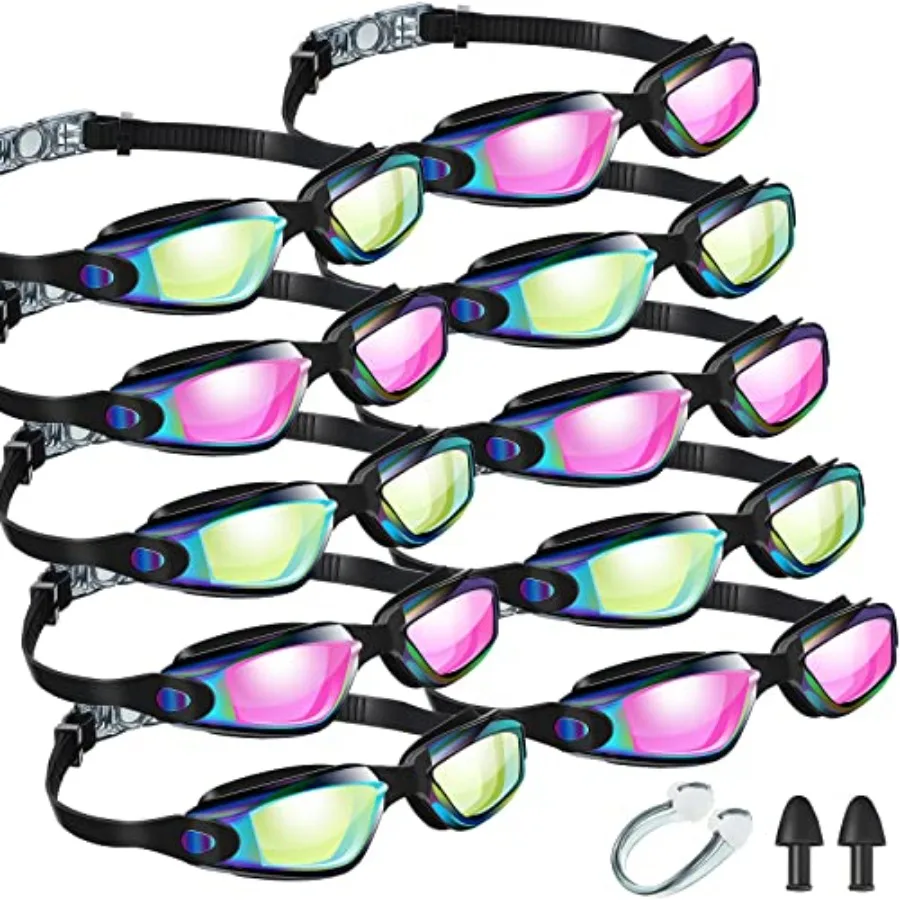 10 Pcs Swim Goggles for Adults Anti Fog Silicone No Leaking Pool Goggles Bulk with Nose Clip Earplug
10 Pcs Swim Goggles for Adults Anti Fog Silicone No Leaking Pool Goggles Bulk with Nose Clip Earplug