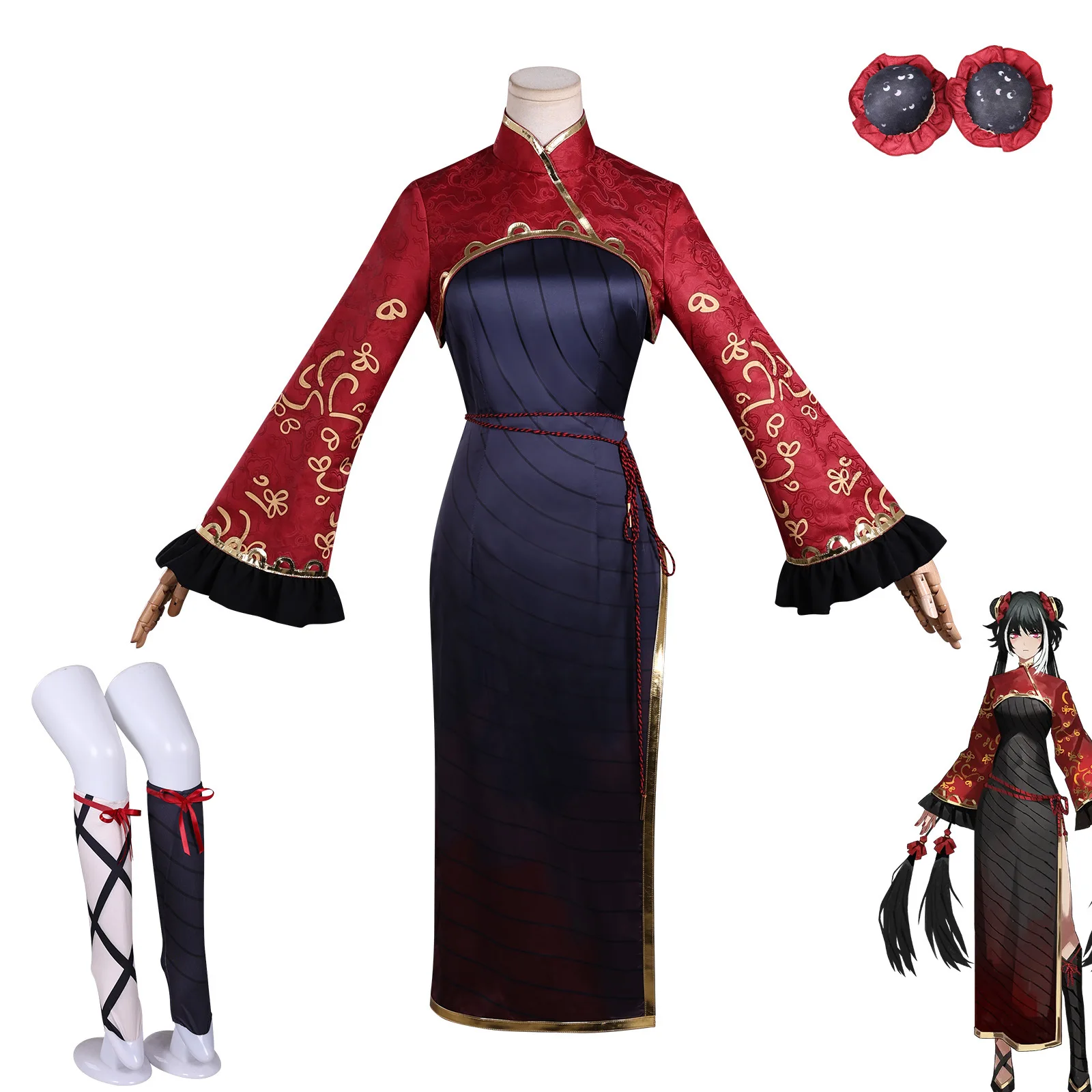 Hot Limbus Company Jia Xichun Cosplay Costume Wig Socks Headgear Red Sexy Cheongsam Suit Halloween Carnival Party Women Clothes
Hot Limbus Company Jia Xichun Cosplay Costume Wig Socks Headgear Red Sexy Cheongsam Suit Halloween Carnival Party Women Clothes