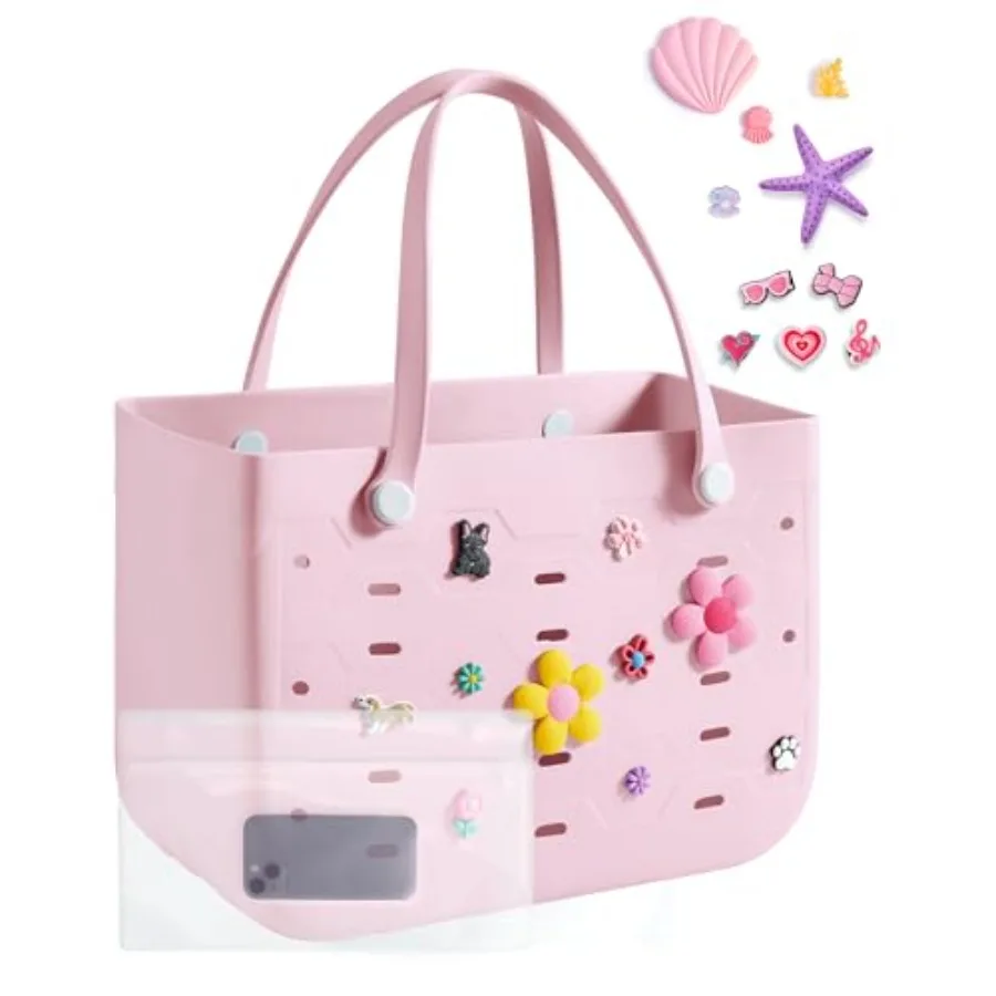 BAGSMART Beach Bag for Women, Water-resistant Rubber Tote Bag, Sandproof Vacation Essentials for Summer Swim Cruise Pool
BAGSMART Beach Bag for Women, Water-resistant Rubber Tote Bag, Sandproof Vacation Essentials for Summer Swim Cruise Pool