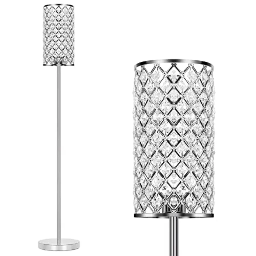 Crystal Floor Lamp, Modern Standing Lamp with Elegant Shade, LED Floor Lamp with On/Off Feet Switch Finish Tall Pole Lamp Accen
Crystal Floor Lamp, Modern Standing Lamp with Elegant Shade, LED Floor Lamp with On/Off Feet Switch Finish Tall Pole Lamp Accen