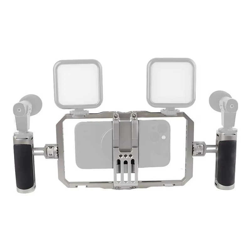 Numerical control processing aluminum alloy mobile phone frame camera cage photography accessories
Numerical control processing aluminum alloy mobile phone frame camera cage photography accessories