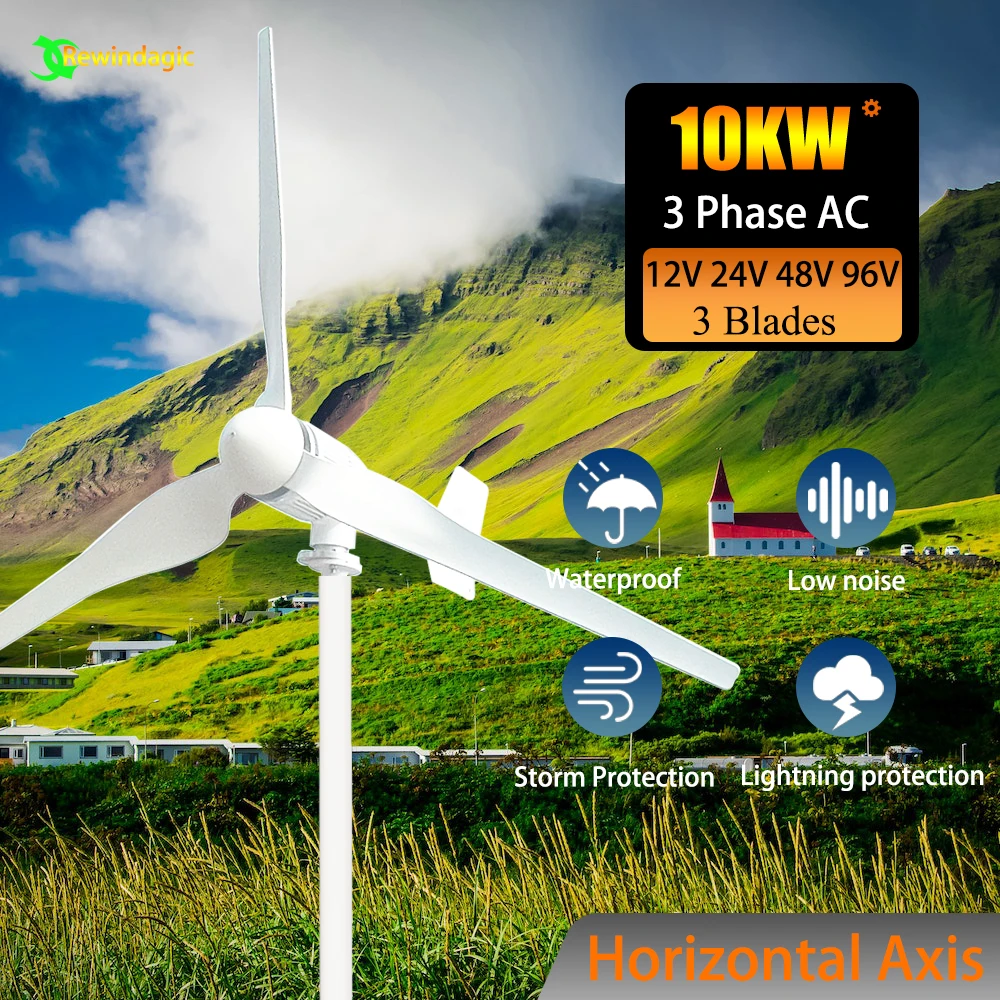 Rewindagic 10 кВт, 10000 Вт, вертикальная ось, магнитная лампа, генератор высокого напряжения 24 В, 48 В, 96 в с гибридным контроллером заряда
Rewindagic 10 кВт, 10000 Вт, вертикальная ось, магнитная лампа, генератор высокого напряжения 24 В, 48 В, 96 в с гибридным контроллером заряда