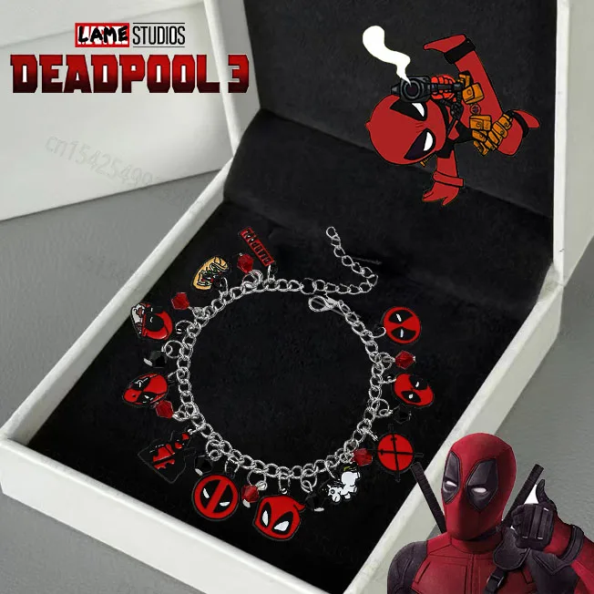 Disney Movie Deadpool 3 Bracelet Cool Fashion Craft Sprockets Accessory Pendant SpiderMan Pendant Bracelet for Party Gifts
Disney Movie Deadpool 3 Bracelet Cool Fashion Craft Sprockets Accessory Pendant SpiderMan Pendant Bracelet for Party Gifts