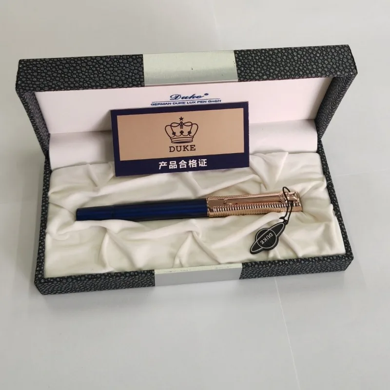 Luxury Duke Fountain Pen Gift Box Vintage Out of Print Rare Exquisite Gold-plated Cap F 0.5 Hooded Nib Ink Pen Stationery Pens
Luxury Duke Fountain Pen Gift Box Vintage Out of Print Rare Exquisite Gold-plated Cap F 0.5 Hooded Nib Ink Pen Stationery Pens