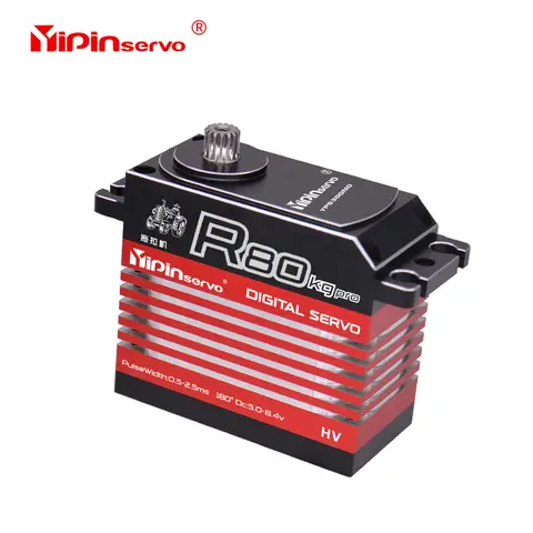 YIPINservo 80KG 180/270 Degree Metal Gear Digital Servo Compatible withsuitable for most 1/6 scale models