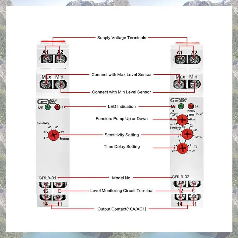 N75R-10X GEYA GRL8-02 Реле контроля жидкости Реле контроля уровня 10A ACDC24V-240V Широкий диапазон напряжения Реле водяного насоса
N75R-10X GEYA GRL8-02 Реле контроля жидкости Реле контроля уровня 10A ACDC24V-240V Широкий диапазон напряжения Реле водяного насоса