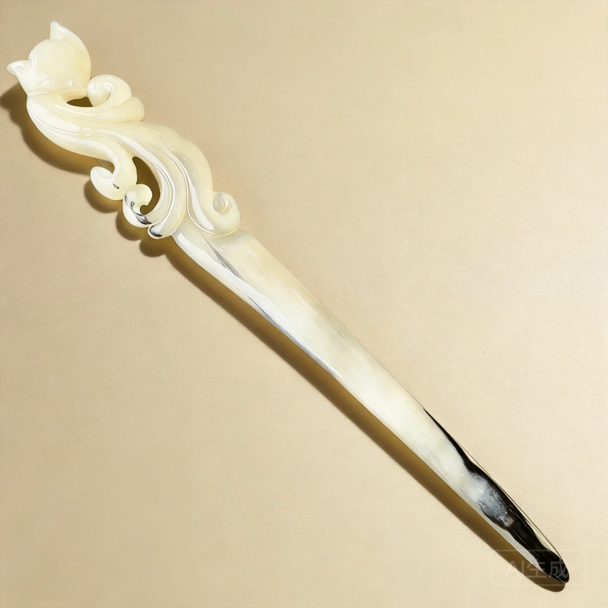 Traditional Chinese Style Fortune Blessing Hand Carved Natural Sheep Horn Nine Tailed Fox Hair Stick Elegant Hanfu Hair Accessor
Traditional Chinese Style Fortune Blessing Hand Carved Natural Sheep Horn Nine Tailed Fox Hair Stick Elegant Hanfu Hair Accessor