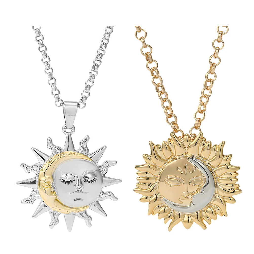 2pcs Sun Moon Pendant Necklace Metal Alloy Jewelry Necklaces Friendship Matching Outfits Party Daily Wear
2pcs Sun Moon Pendant Necklace Metal Alloy Jewelry Necklaces Friendship Matching Outfits Party Daily Wear