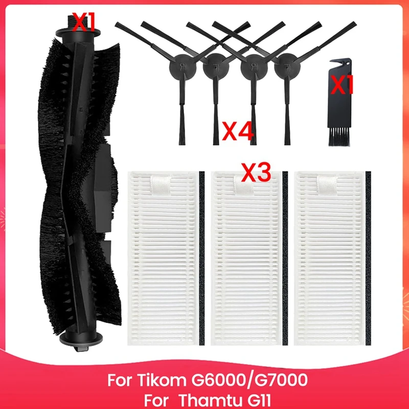 ABKP-Main Brush Side Brush Filter For Tikom G6000/G7000, For Thamtu G11 Robot Vacuum Cleaner Replacement Parts
ABKP-Main Brush Side Brush Filter For Tikom G6000/G7000, For Thamtu G11 Robot Vacuum Cleaner Replacement Parts