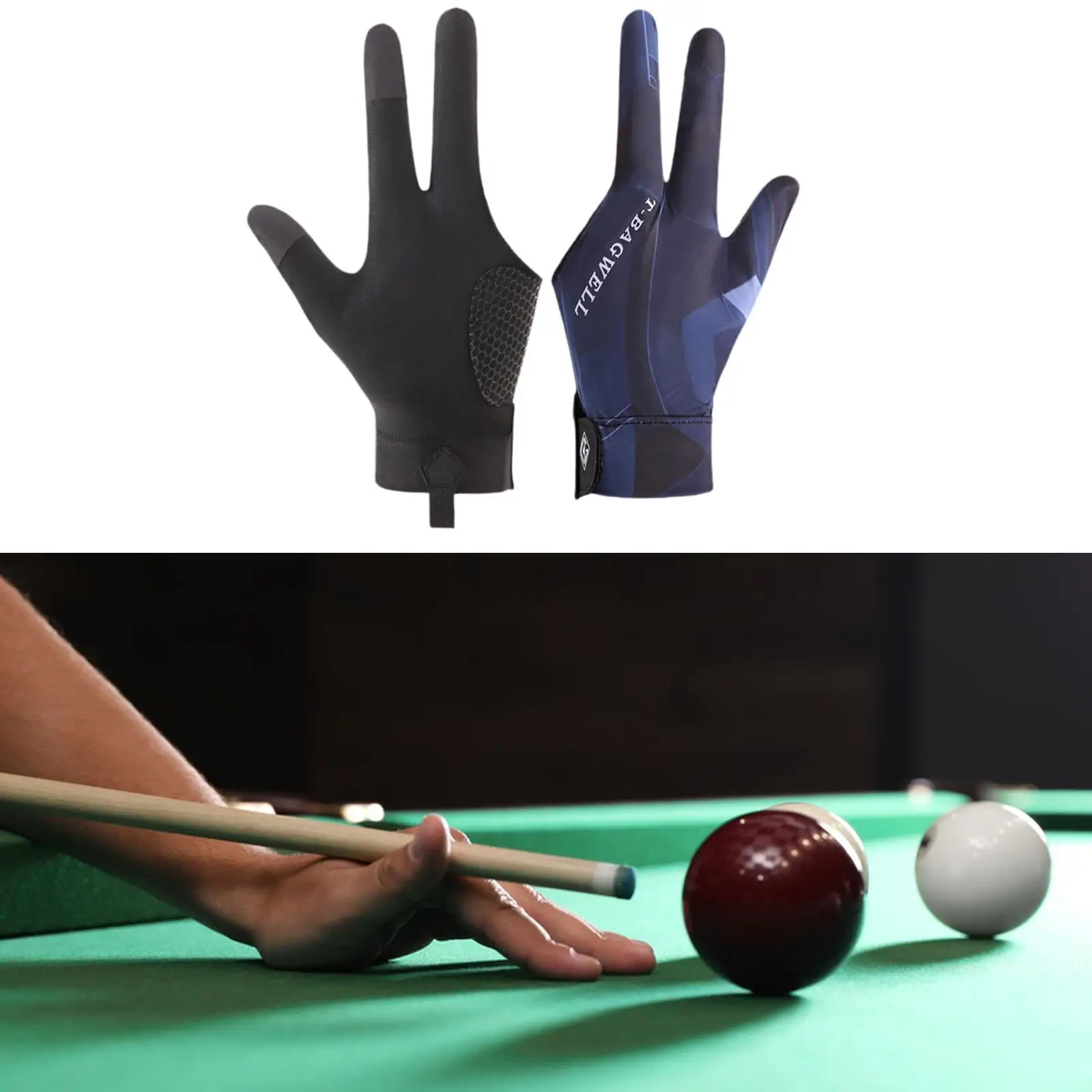 Billiard Gloves Adjustable 3 Finger Breathable Mesh Pool Mitts for Snooker and Cue Stick Practicing
Billiard Gloves Adjustable 3 Finger Breathable Mesh Pool Mitts for Snooker and Cue Stick Practicing