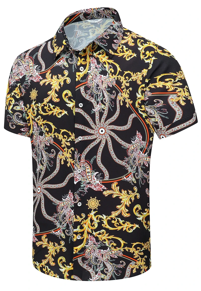 Summer Fashion Mens Hawaiian Shirts Short Sleeve Button Vintage Paisley Printed Casual Beach Aloha Shirt Plus Size 6XL Hombre
Summer Fashion Mens Hawaiian Shirts Short Sleeve Button Vintage Paisley Printed Casual Beach Aloha Shirt Plus Size 6XL Hombre