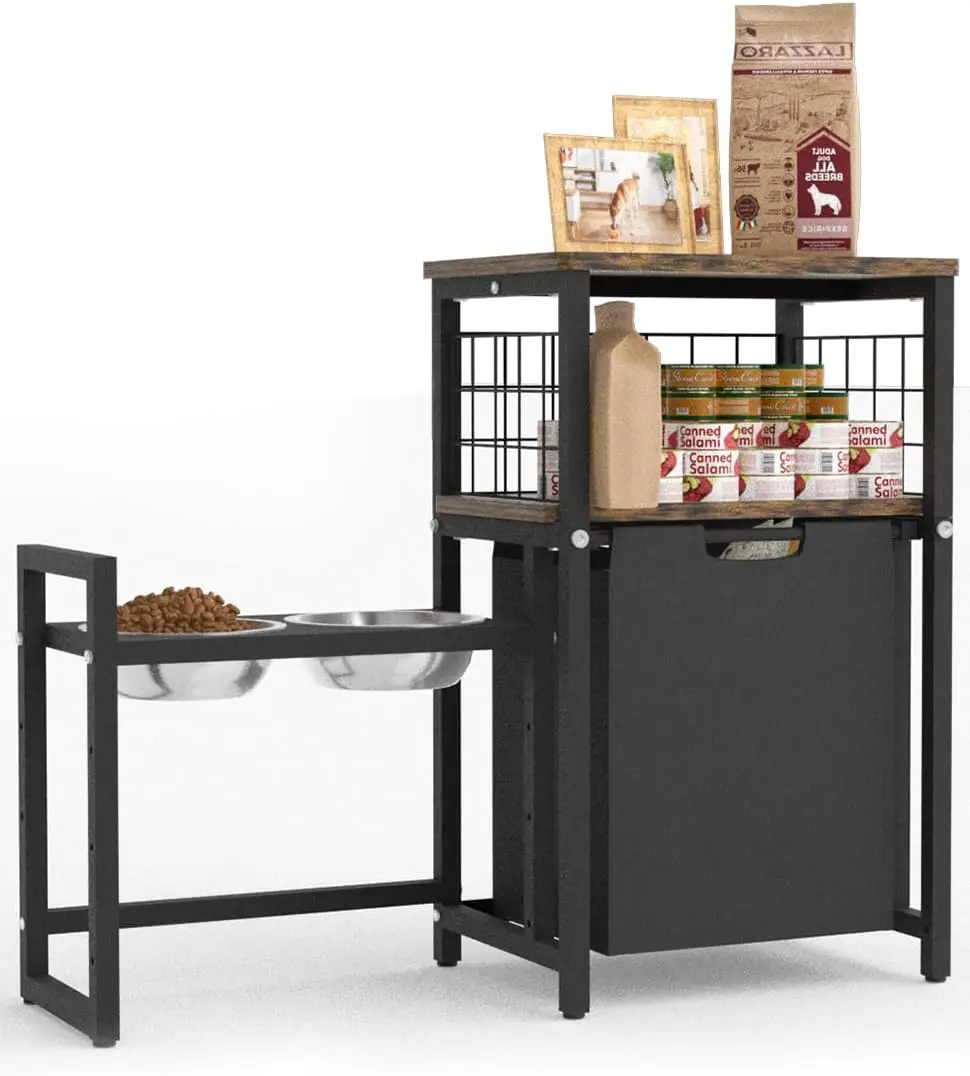 Adjustable Elevated Dog Bowl Stand with Storage, 30.6L x 26.2H, Black
Adjustable Elevated Dog Bowl Stand with Storage, 30.6L x 26.2H, Black