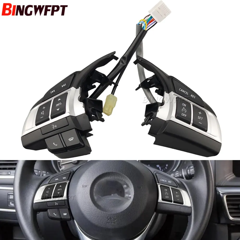 Steering Wheel Buttons Phone Cruise Control Switch For Mazda 6 GJ Atenza For Mazda 3 BM Axela CX-5 KE 2015
Steering Wheel Buttons Phone Cruise Control Switch For Mazda 6 GJ Atenza For Mazda 3 BM Axela CX-5 KE 2015