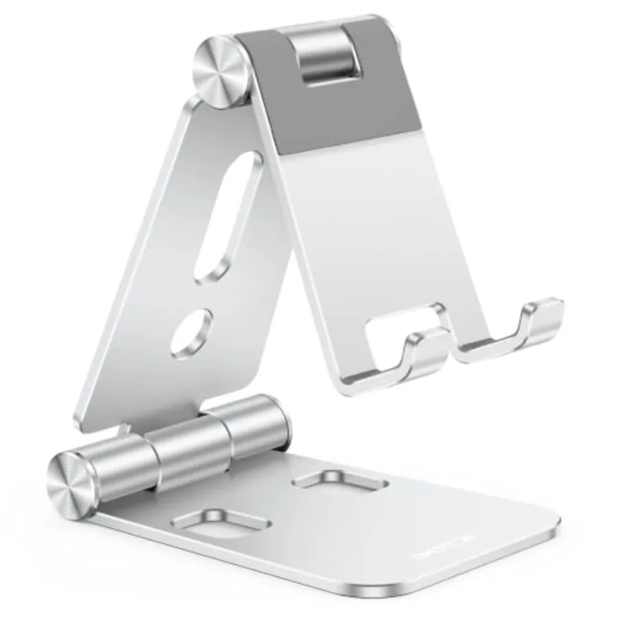 Foldable Cell Phone Stand, C4 Portable Aluminum Phone Holder, Adjustable Phone Dock Cradle for iPhone 17/16/15 Pro Max Air, Sma
Foldable Cell Phone Stand, C4 Portable Aluminum Phone Holder, Adjustable Phone Dock Cradle for iPhone 17/16/15 Pro Max Air, Sma
