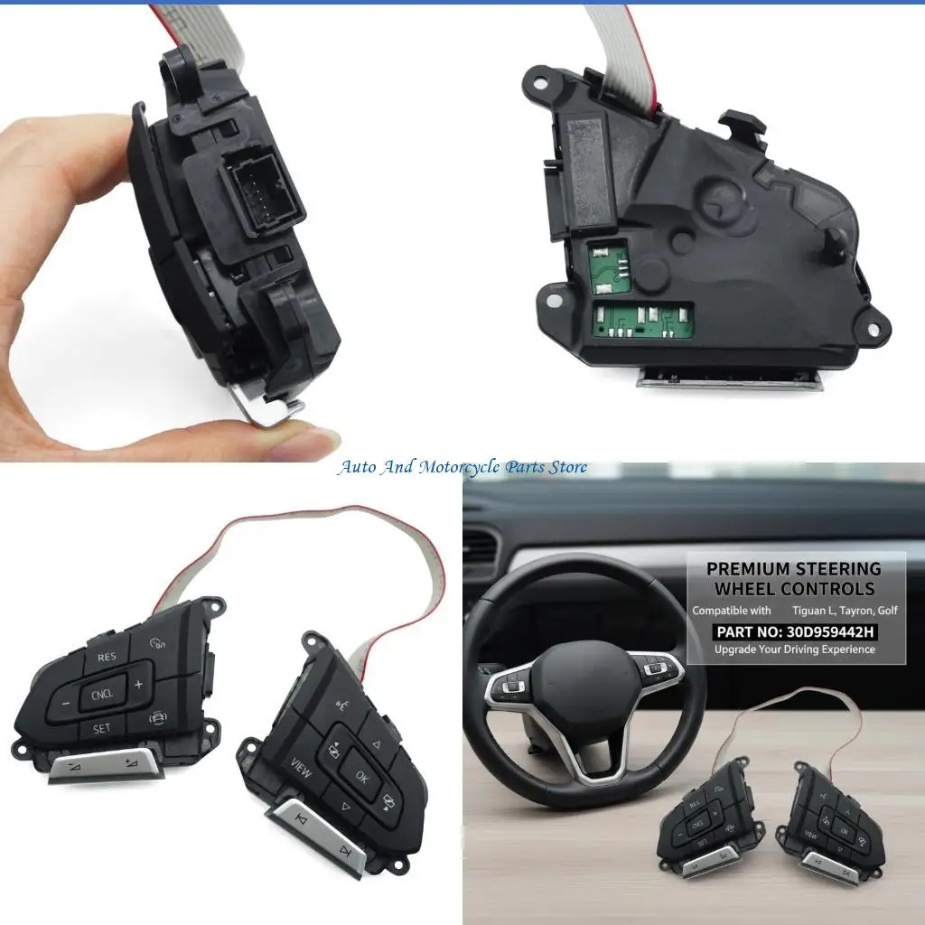 P9FD Steering Wheel Button Set ABS Steering Wheel Buttons 30D959442H Vehicle Accessories Simple Steering Parts for Vehicle
P9FD Steering Wheel Button Set ABS Steering Wheel Buttons 30D959442H Vehicle Accessories Simple Steering Parts for Vehicle