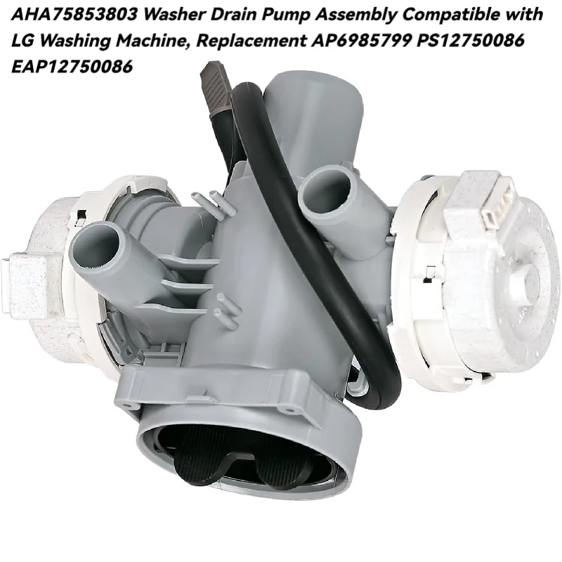 AHA75853803 Washer Drain Pump Assembly Compatible with LG Washing Machine, Replacement AP6985799 PS12750086 EAP12750086
AHA75853803 Washer Drain Pump Assembly Compatible with LG Washing Machine, Replacement AP6985799 PS12750086 EAP12750086