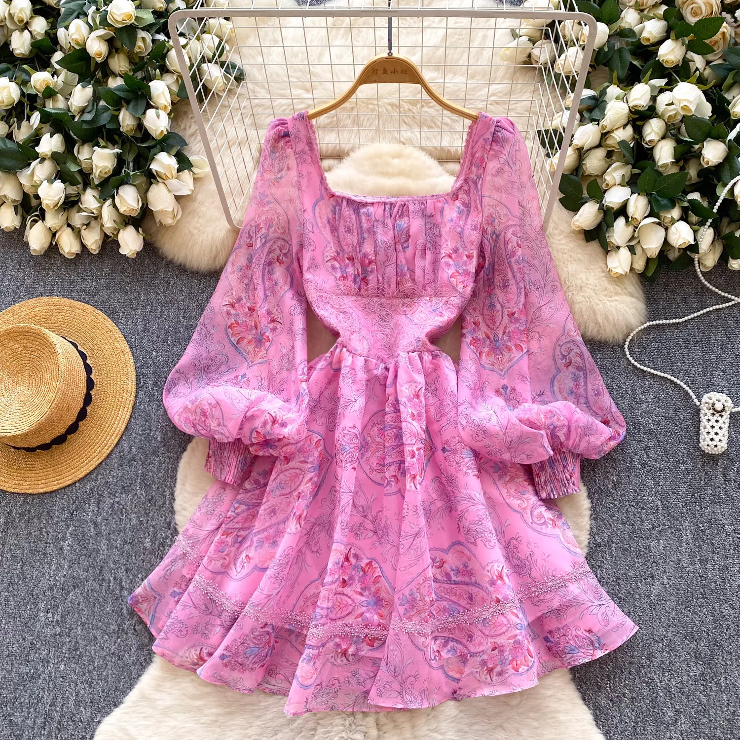 Women Print Dresses Floral Dress Mini Lenth Lantern Sleeve Square Collar A Line Waist Cinch Loose Fit Casual Elegant 2026 Summer
Women Print Dresses Floral Dress Mini Lenth Lantern Sleeve Square Collar A Line Waist Cinch Loose Fit Casual Elegant 2026 Summer
