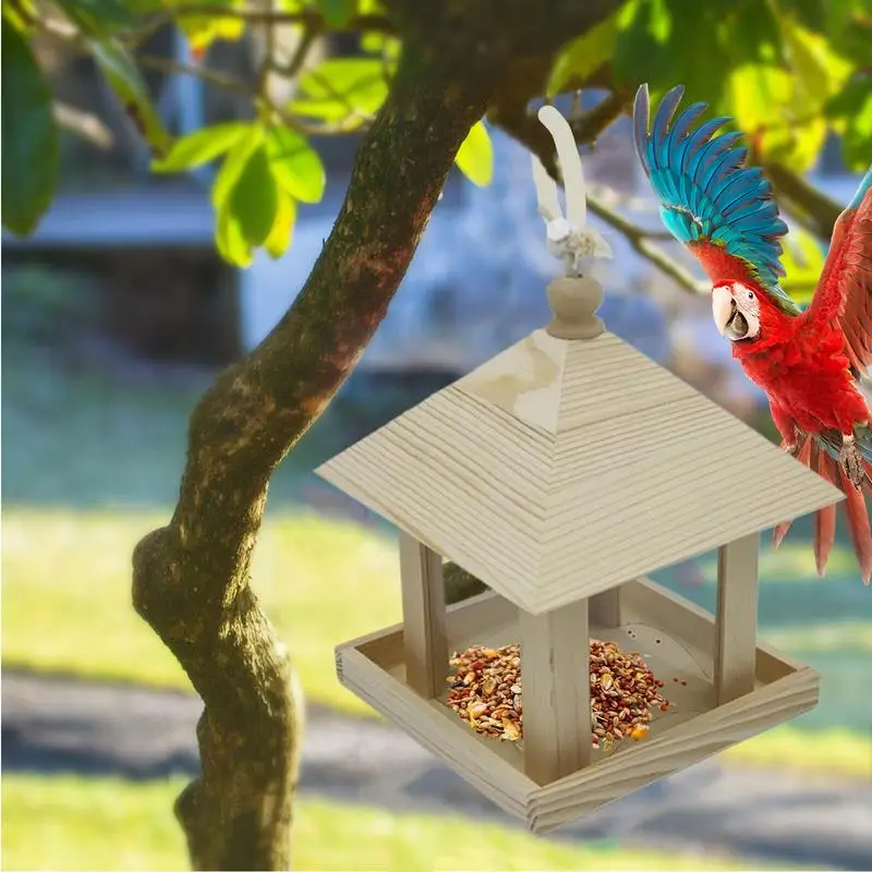 Outdoor Bird Feeder Large Capacity Wooden Bird Feeder Creative Balcony Decoration Weatherproof Garden Ornament for Yard Tree
Outdoor Bird Feeder Large Capacity Wooden Bird Feeder Creative Balcony Decoration Weatherproof Garden Ornament for Yard Tree