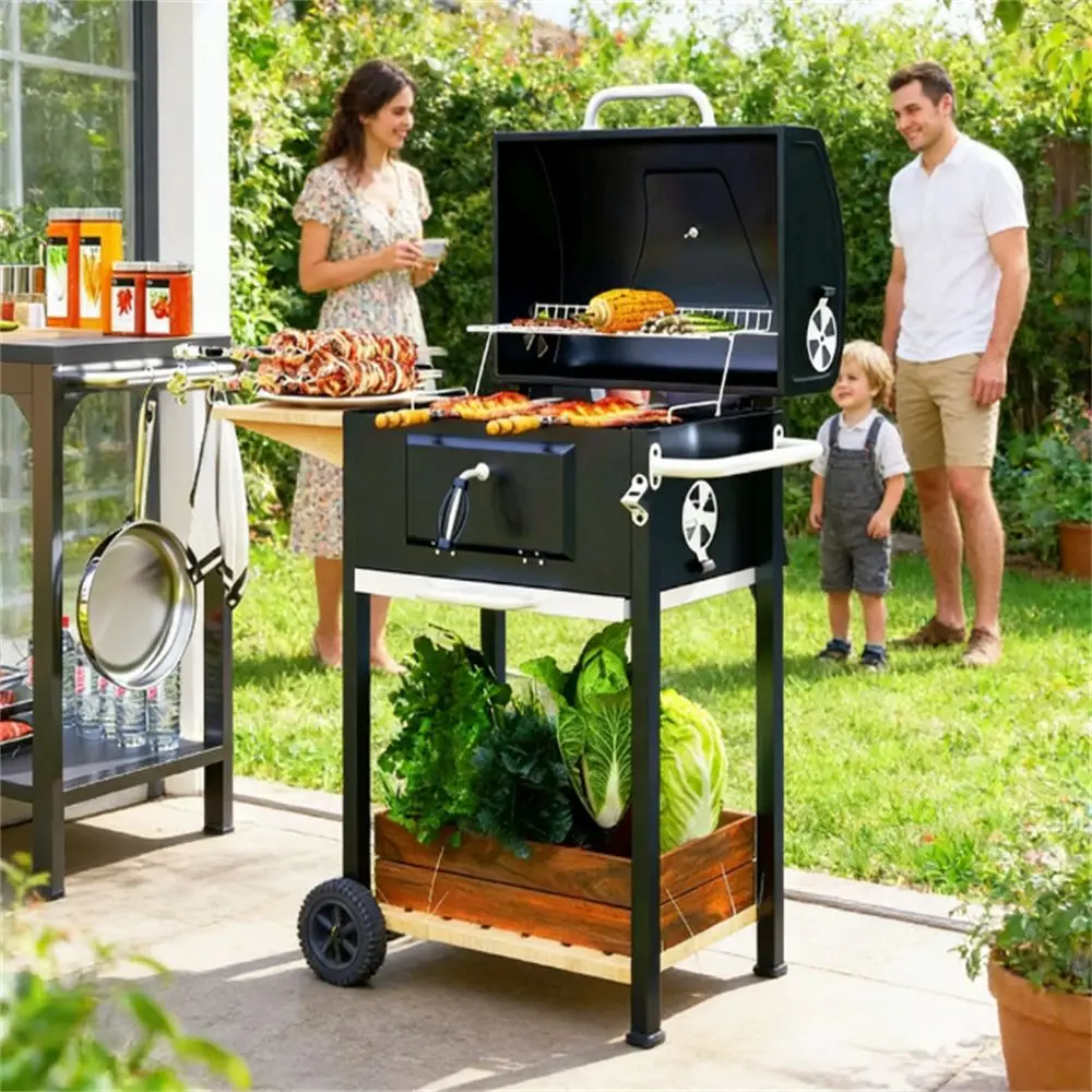 Black Charcoal BBQ Grill for Backyard Picnics Outdoor Cookware
Black Charcoal BBQ Grill for Backyard Picnics Outdoor Cookware