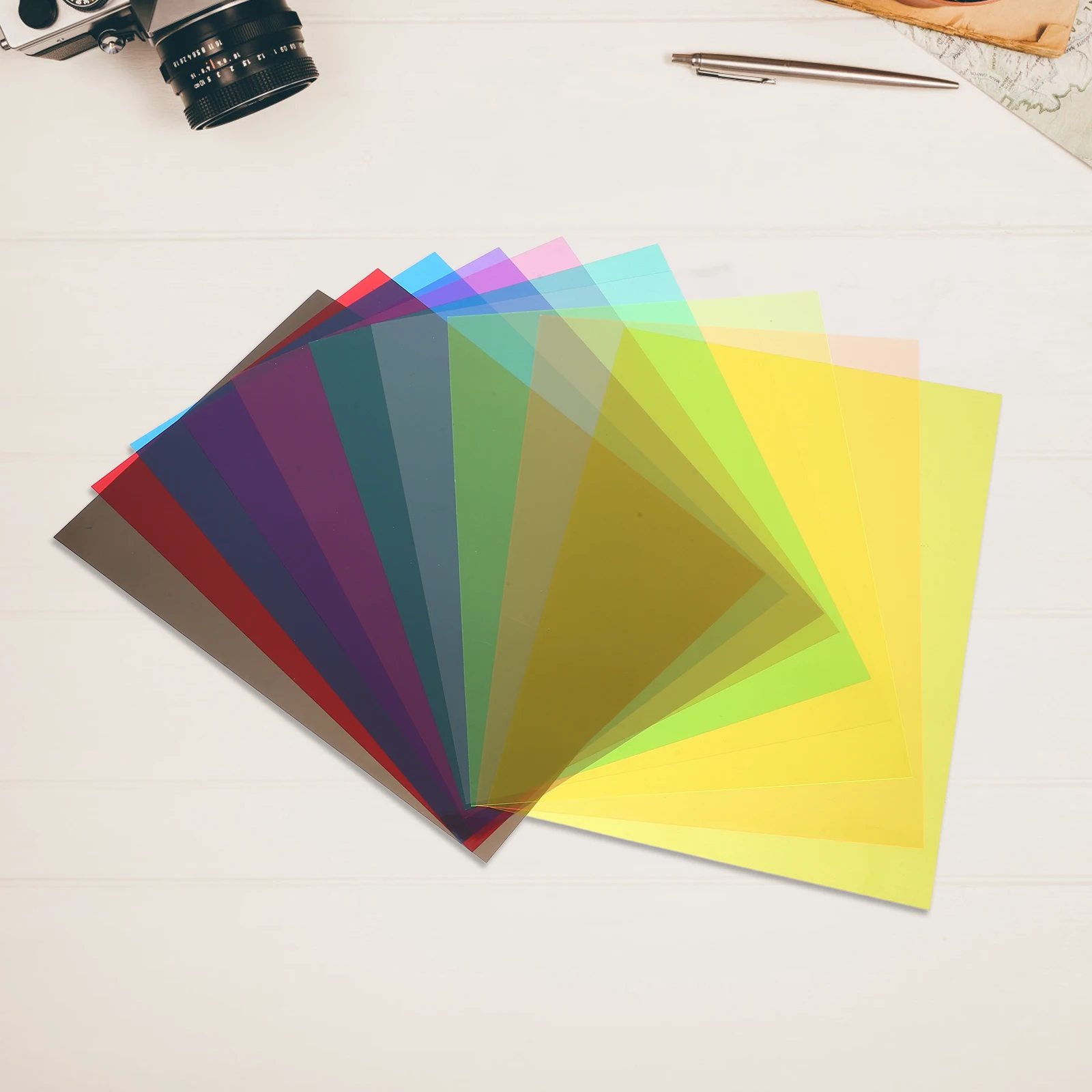 10 Pcs Pvc Film Iridescent Cellophane Wrap Colored Frosted Blue Colorful Wax Paper Gels for Lighting
10 Pcs Pvc Film Iridescent Cellophane Wrap Colored Frosted Blue Colorful Wax Paper Gels for Lighting