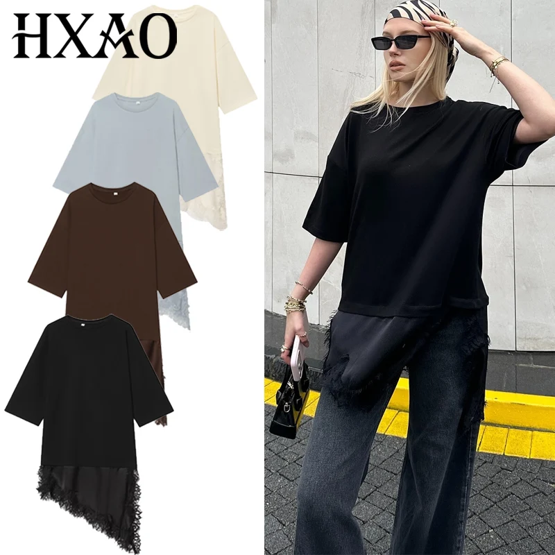 HXAO Lace Oversized T-Shirt Summer Autumn Female Y2K Off White Short Sleeve Top Women Plus Size Long T-Shirt Chic Streetwear Top
HXAO Lace Oversized T-Shirt Summer Autumn Female Y2K Off White Short Sleeve Top Women Plus Size Long T-Shirt Chic Streetwear Top