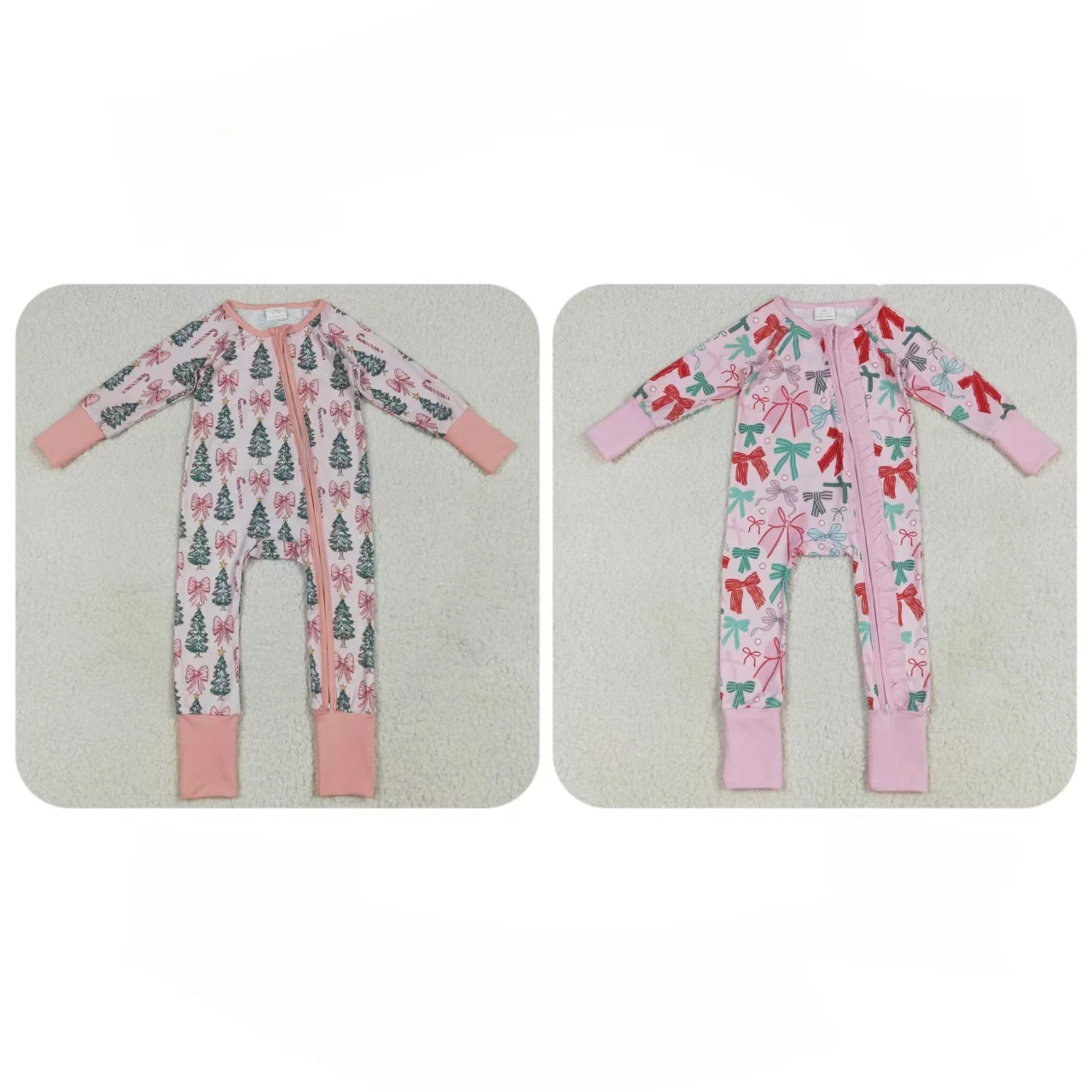 Wholesale Kids Infant Christmas Zipper Ruffle Clothing Children Long Sleeves Baby Girl Jumpsuit Newborn Toddler Tree Bows Romper
Wholesale Kids Infant Christmas Zipper Ruffle Clothing Children Long Sleeves Baby Girl Jumpsuit Newborn Toddler Tree Bows Romper