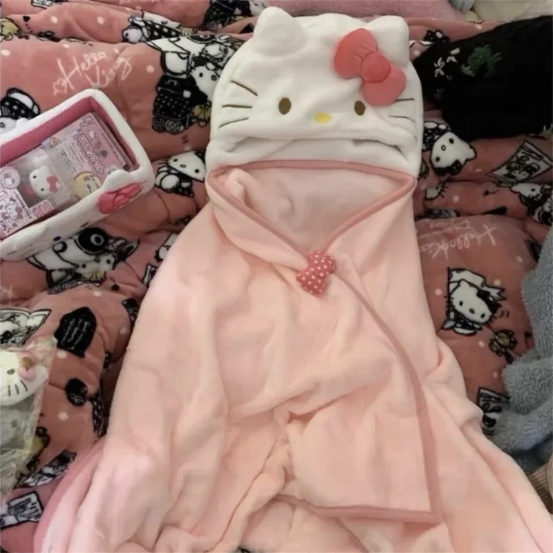 cute Hello Kitty cartoon cat new blanket office blanket nap coral fleece shawl blanket with hat furniture accessories women gift
cute Hello Kitty cartoon cat new blanket office blanket nap coral fleece shawl blanket with hat furniture accessories women gift
