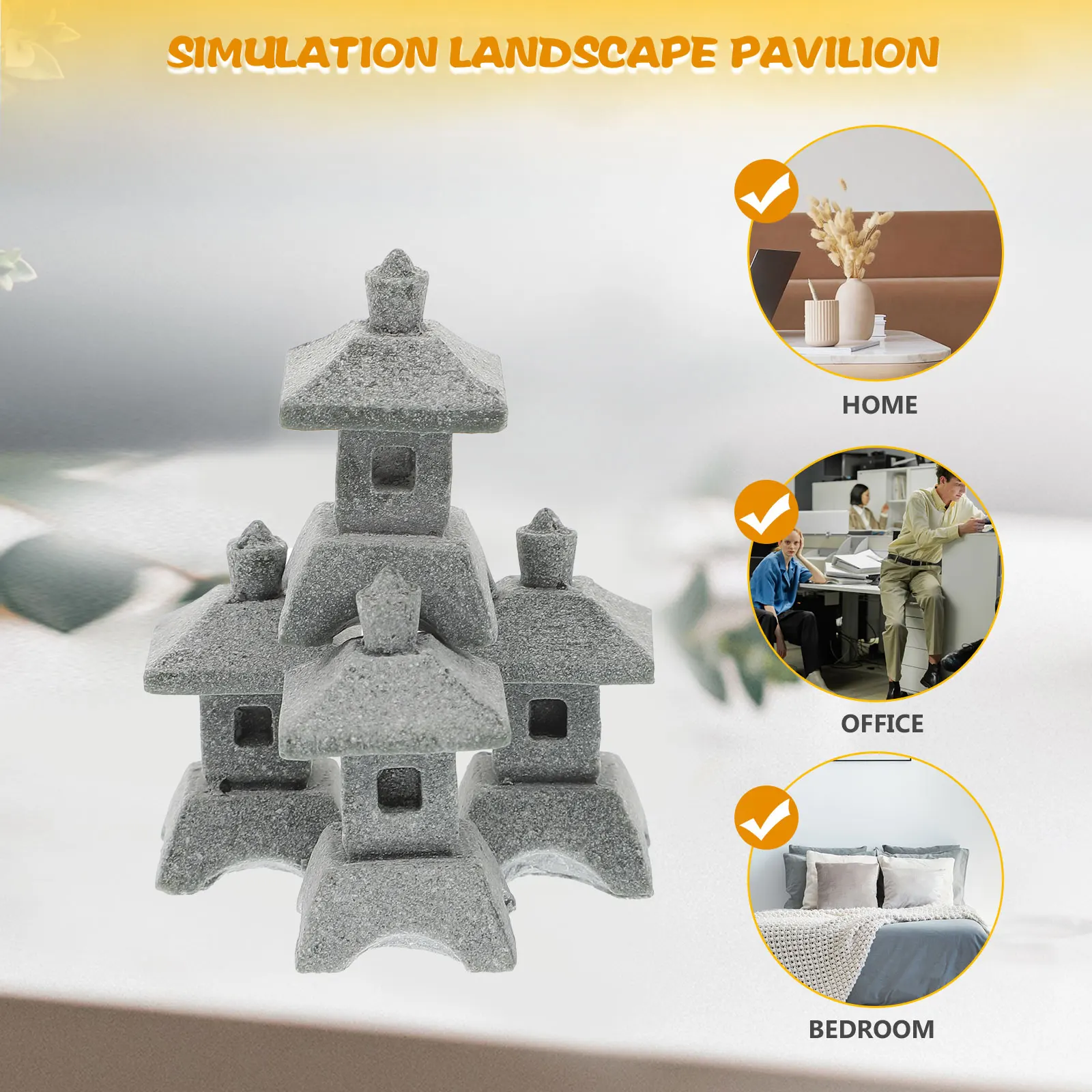 4PCS Sandstone Pagodas nament Decor Mini Landscape Model Bonsai Moss Plant Adornment Outdoor Yard for Balcony
4PCS Sandstone Pagodas nament Decor Mini Landscape Model Bonsai Moss Plant Adornment Outdoor Yard for Balcony