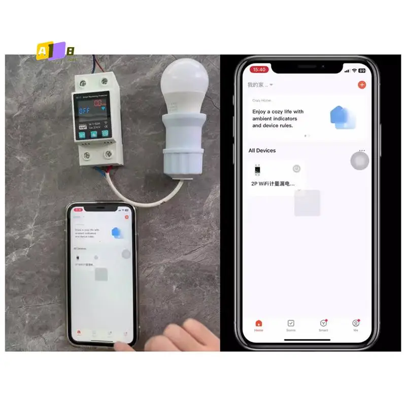 A08F-New 1P 1-63A Tuya Wifi Smart Circuit Breaker LED Display Switch With Power Metering Smart Life Control Via Alexa Home
A08F-New 1P 1-63A Tuya Wifi Smart Circuit Breaker LED Display Switch With Power Metering Smart Life Control Via Alexa Home