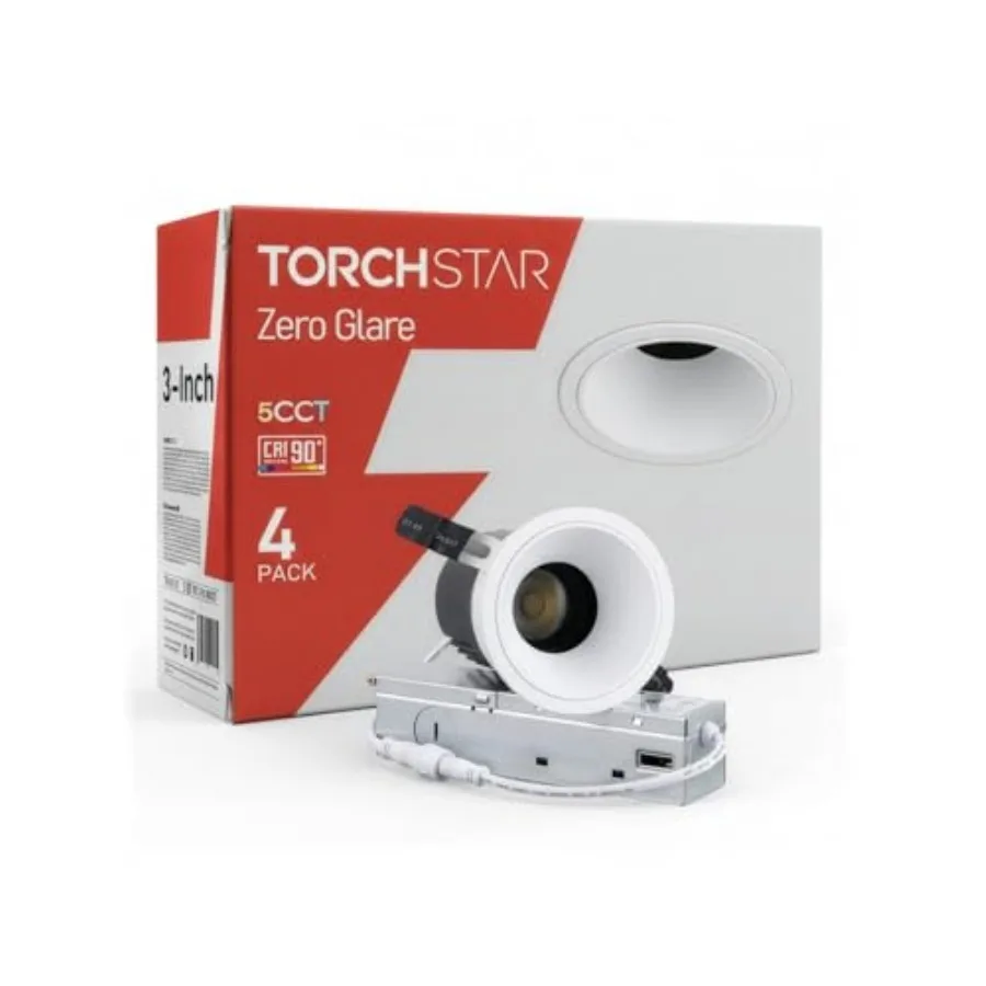 5CCT Anti Glare LED Recessed Lights with J-Box Deep Recessed Zero Glare Canless Downlight Ultra-Slim Trim Gimbal Ceilg Light 27
5CCT Anti Glare LED Recessed Lights with J-Box Deep Recessed Zero Glare Canless Downlight Ultra-Slim Trim Gimbal Ceilg Light 27
