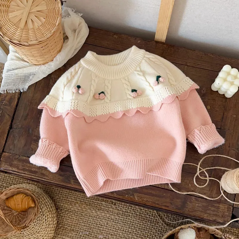 Girls Warm Sweaters Winter Children Woolen Jersey Tops Outerwear For Baby Thick Velvet Clothing Kids Knitted Pullover Sweater 5Y
Girls Warm Sweaters Winter Children Woolen Jersey Tops Outerwear For Baby Thick Velvet Clothing Kids Knitted Pullover Sweater 5Y