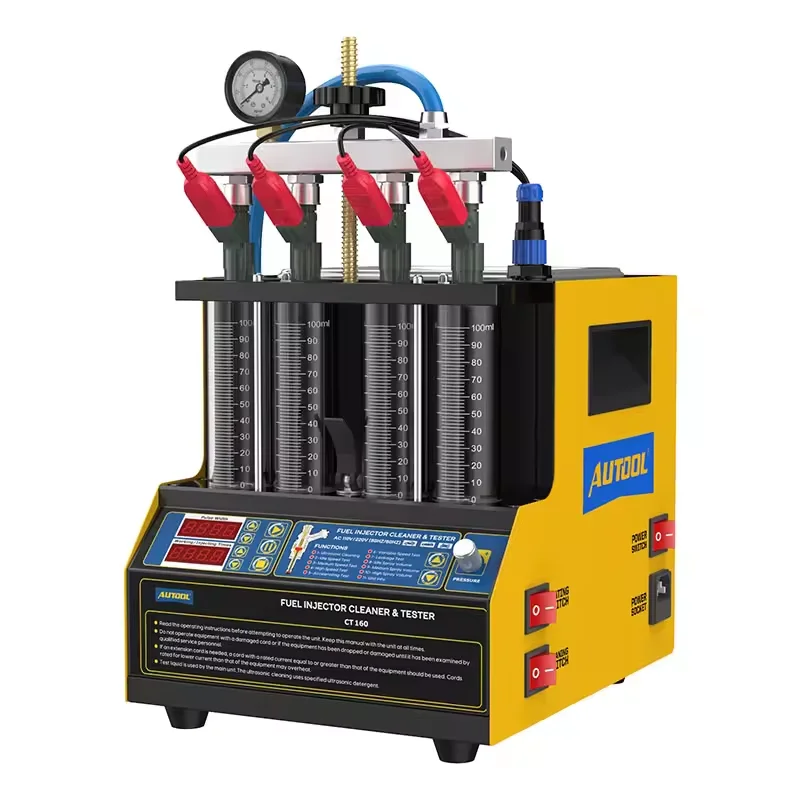 Fuel Injector Heating & Cleaning Tester Ultrasonic Cleaner 110V 220V 4-Cylinders AUTOOL CT160
Fuel Injector Heating & Cleaning Tester Ultrasonic Cleaner 110V 220V 4-Cylinders AUTOOL CT160