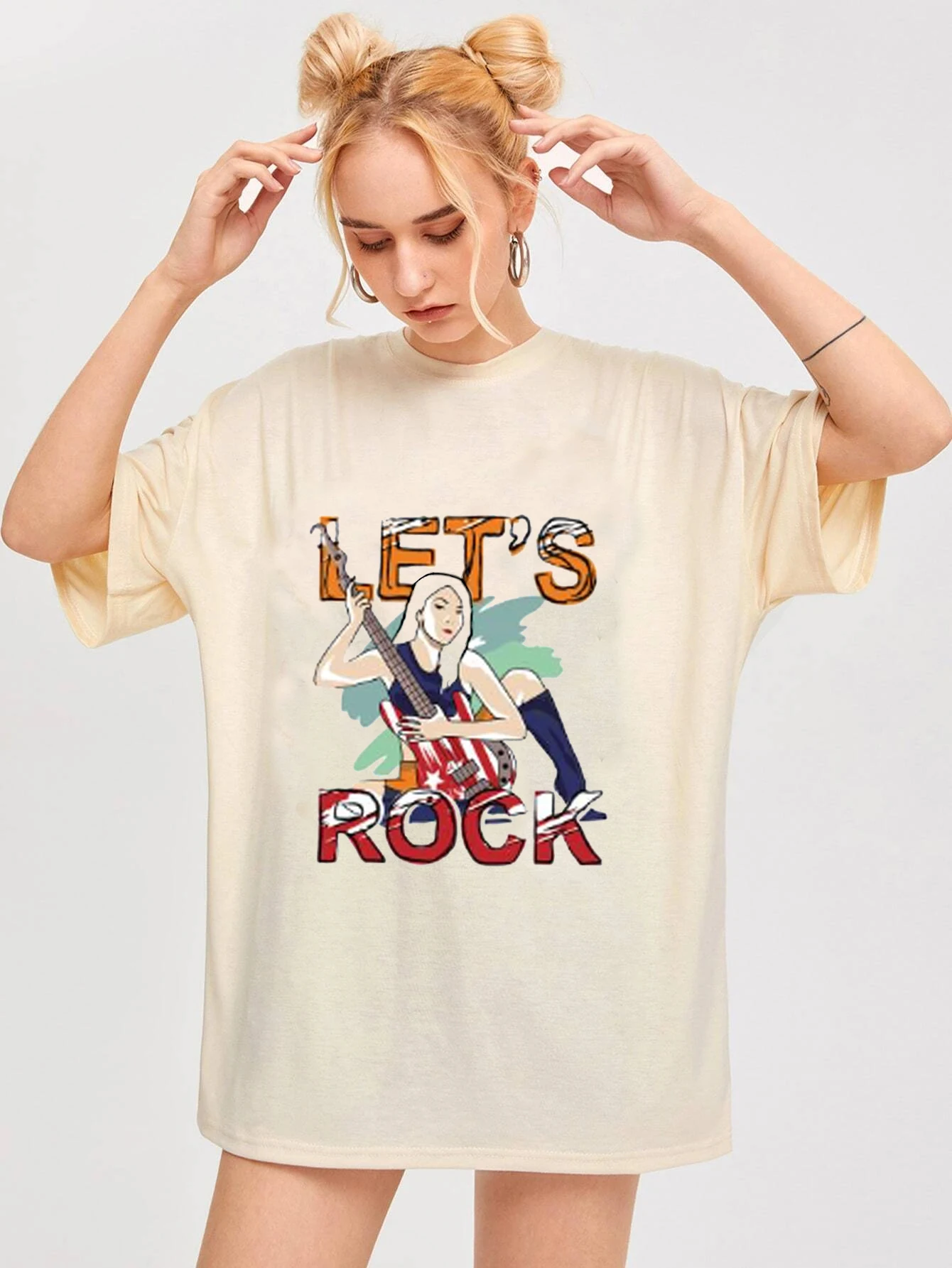 Lets Rock Summer Casual Tee California Women's Retro Style Vacation Beach Shirt short sleeve Women t-shirt
Lets Rock Summer Casual Tee California Women's Retro Style Vacation Beach Shirt short sleeve Women t-shirt