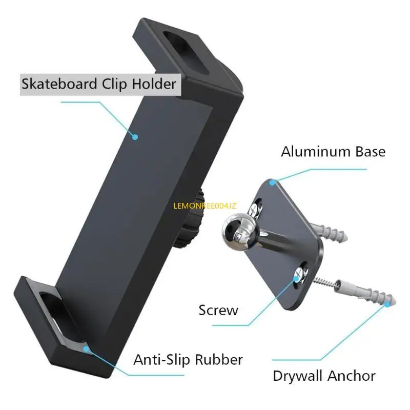 E7CD Fashionable Skateboard Wall Mounted Display Rack with Storage Hook Portable Accessory for Longboards and Snowboards
E7CD Fashionable Skateboard Wall Mounted Display Rack with Storage Hook Portable Accessory for Longboards and Snowboards