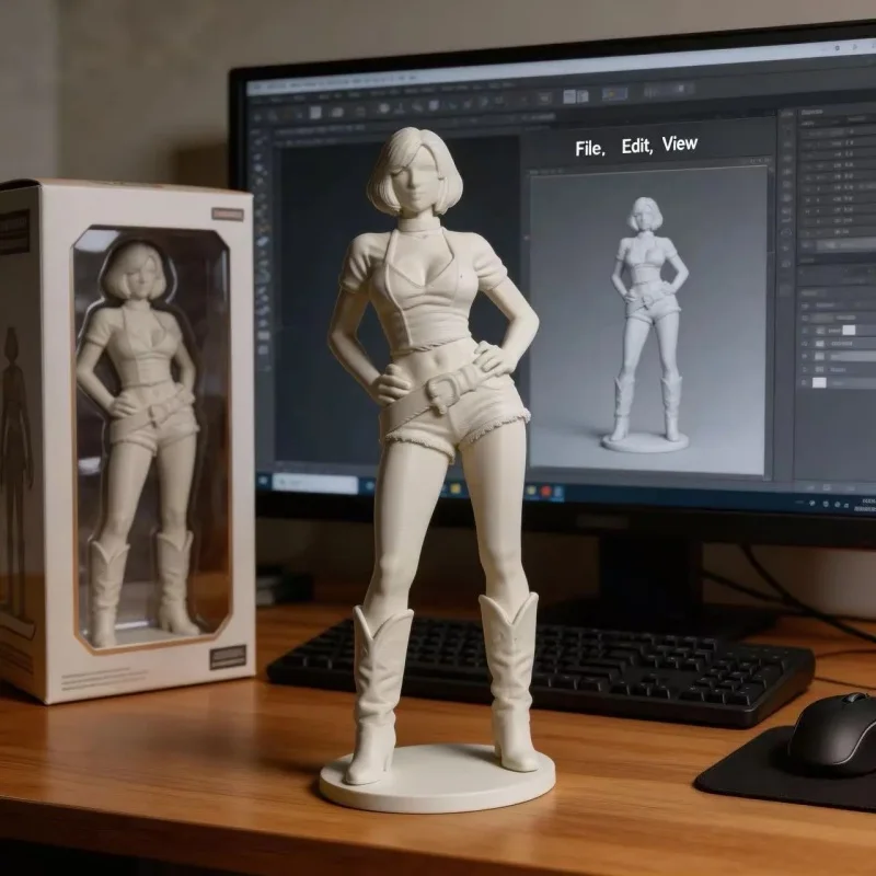 Desktop Decoration 3D Printing Western Girl Anime Character Model White Portrait Bookshelf Ornament Semi finished DIY painting
Desktop Decoration 3D Printing Western Girl Anime Character Model White Portrait Bookshelf Ornament Semi finished DIY painting