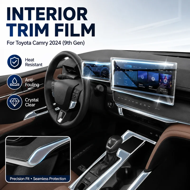 Interior Trim Film for Toyota Camry 2024 (9th Gen) - Transparent, Heat-Resistant, Anti-Fouling Car Accessories
Interior Trim Film for Toyota Camry 2024 (9th Gen) - Transparent, Heat-Resistant, Anti-Fouling Car Accessories